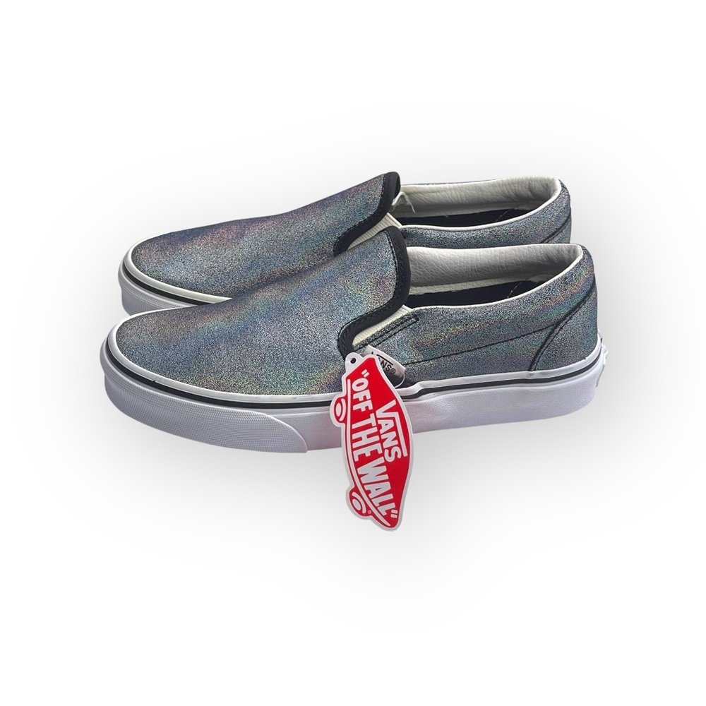 new Vans ™ ®✌︎︎ Prismatic Suede Slip On Sneakers ✌︎︎ Shiny Rainbow Reflective 6 - Picture 6 of 16